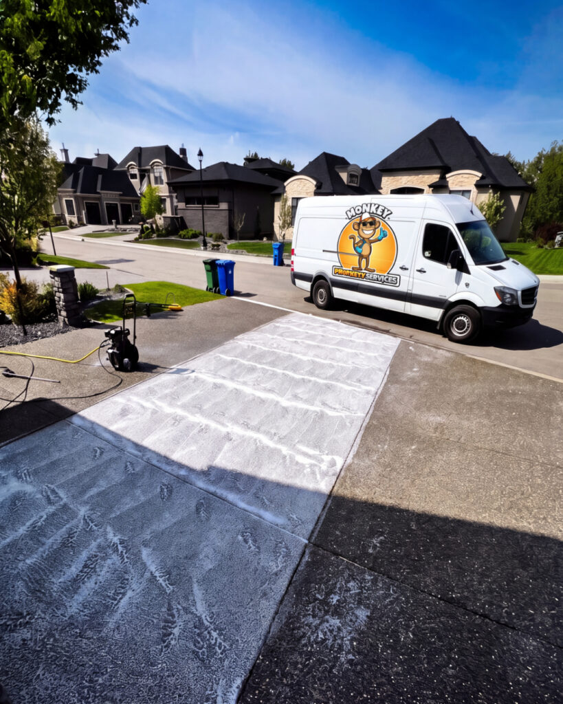 pressure washing driveway calgary